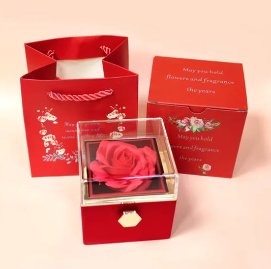 Rotating Rose Soap Flower Gift Box