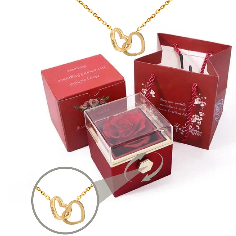 ENGRAVED Heart Necklace Gift Box